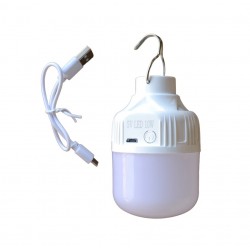 Лампа кемпінгова, акумуляторна, USB-зарядка, гачок, 10Вт